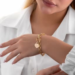 دستبند تیفانی آویز قلب طلا B033