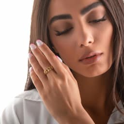 انگشتر کارتیه سنگی طلا R030