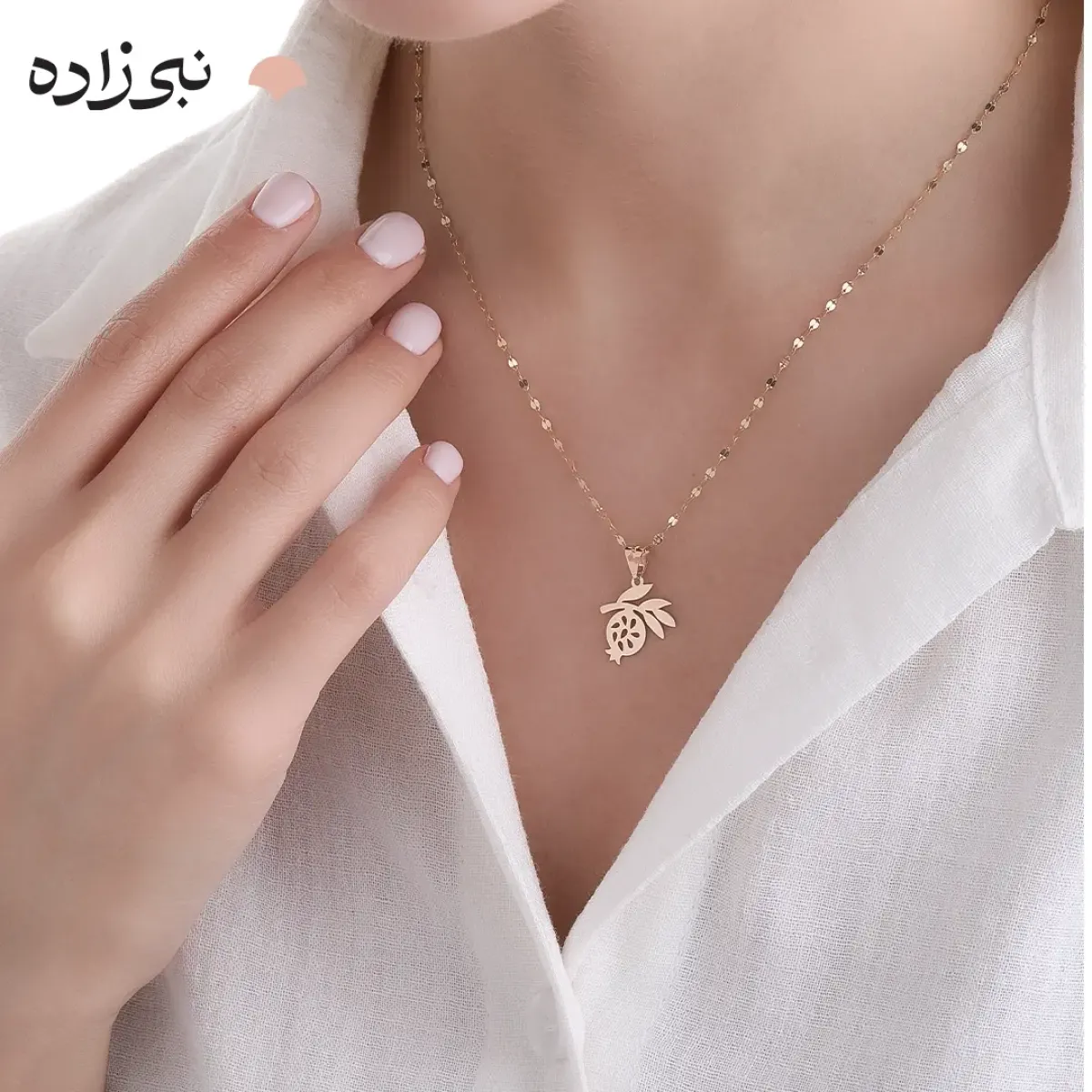 پلاک لیزری انار و شاخه طلا C226
