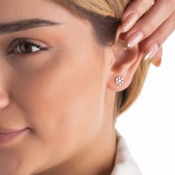 گوشواره لیزری میخی برف طلا E023