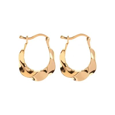 گوشواره آذر صدف آینه ای طلا E014