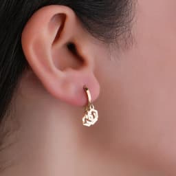 گوشواره روکو آویز شش ضلعی طلا E012