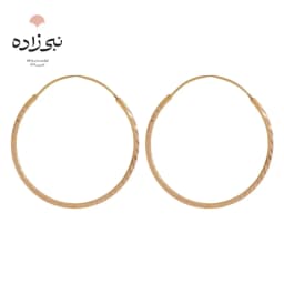 گوشواره حلقه ای ساده تراش دار 3 سانت E128