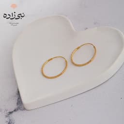 گوشواره حلقه ای ساده تراش دار 2.5 سانت E127