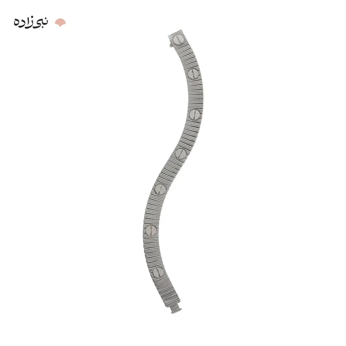 دستبند کارتیه لاو سفید لخت پهن (unlimited) B255