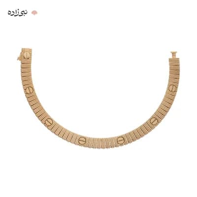 دستبند کارتیه لاو طلایی لخت نیم پهن (unlimited) B253