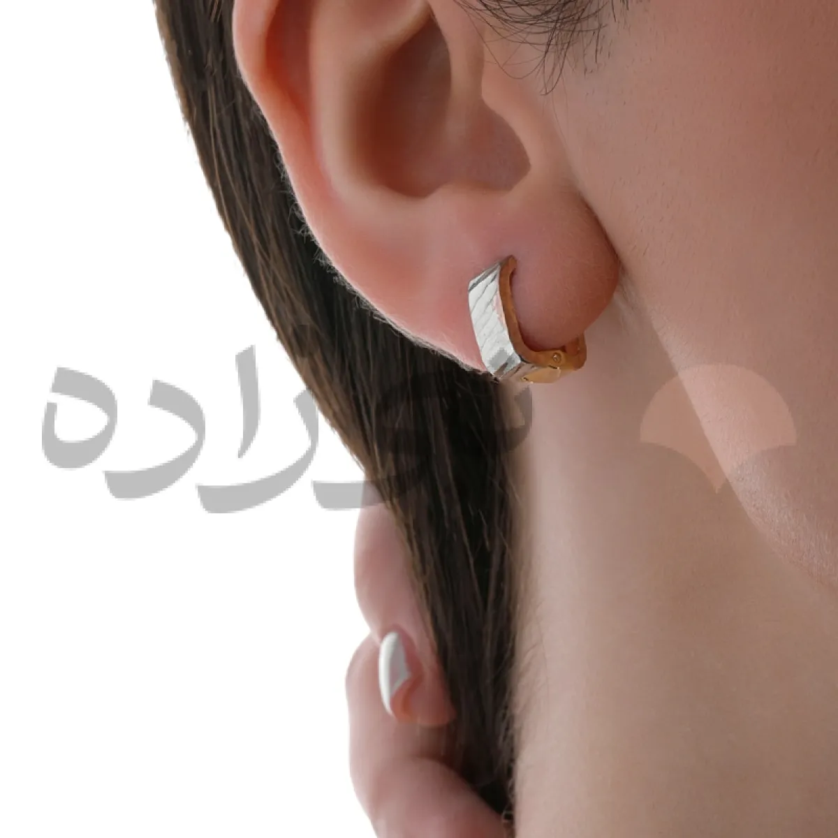 گوشواره چفتی مربع E074