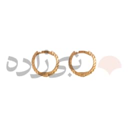 گوشواره حلقه ای چفتی طلا قطر 1 سانت E044