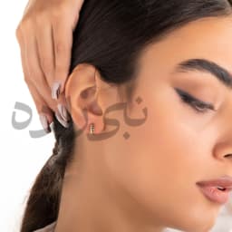 گوشواره حلقه ای چفتی طلا قطر 1 سانت E044