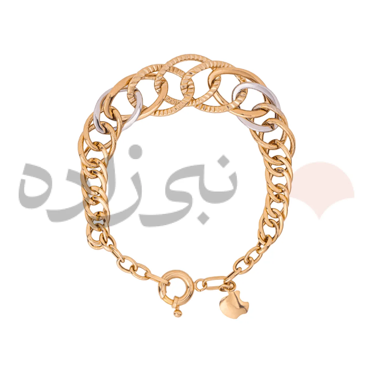 دستبند اپل تراش خورده طلا B029