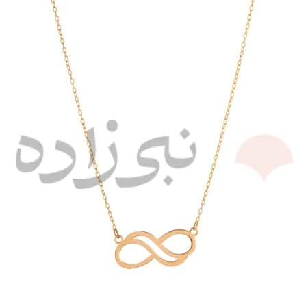 گردنبند لیزری بی نهایت طلا N061