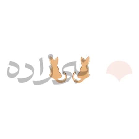 گوشواره لیزری میخی گربه طلا E020