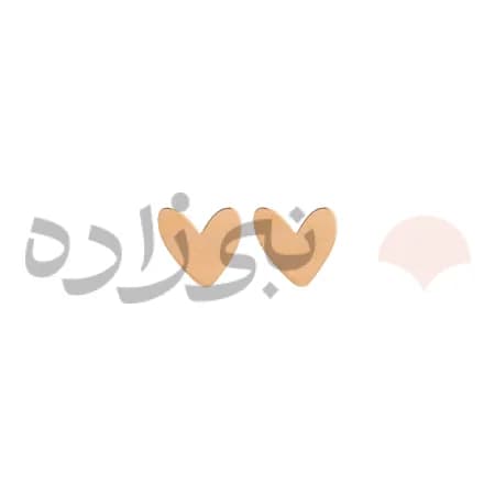 گوشواره لیزری میخی قلب توپر طلا E019