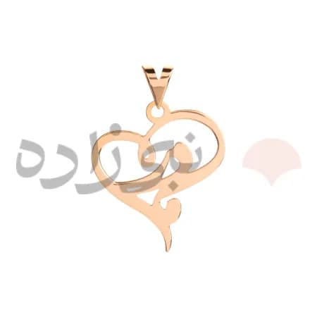 پلاک طلا کلمه مادر قلب C037