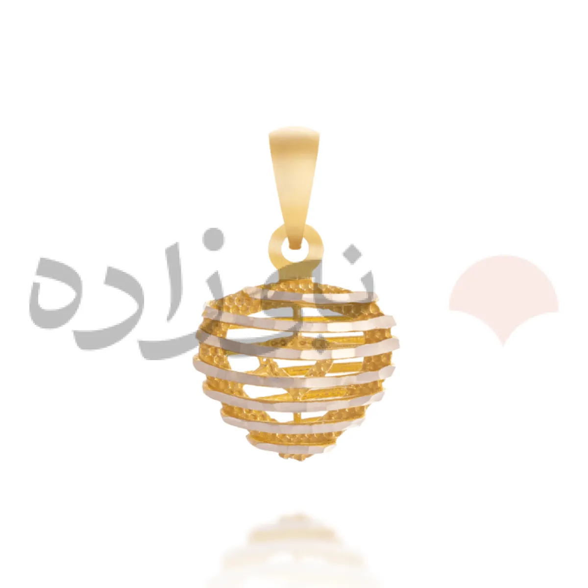 پلاک طلا قلب تراش خورده C021