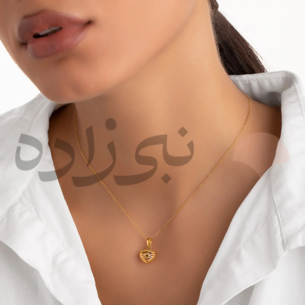 پلاک طلا قلب تراش خورده C021