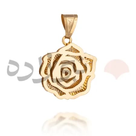 پلاک طلا سه بعدی گل رز C018
