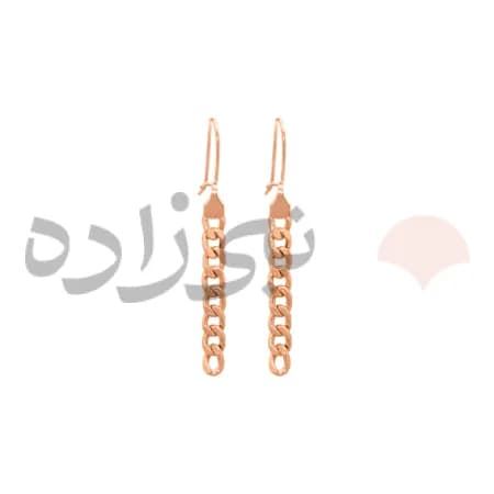 گوشواره طلا کارتیه لختی بافت 1 E001