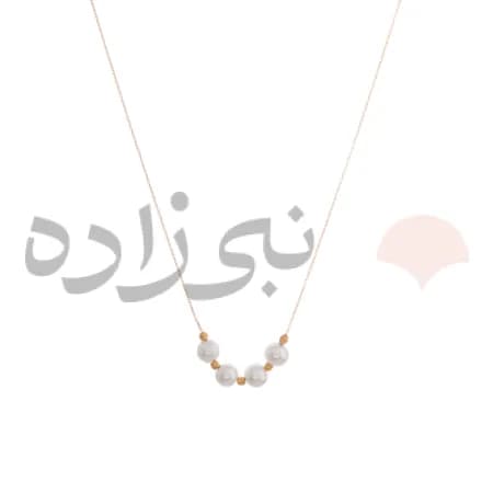 گردنبند تلفیقی البرنادو و چهار مروارید N099