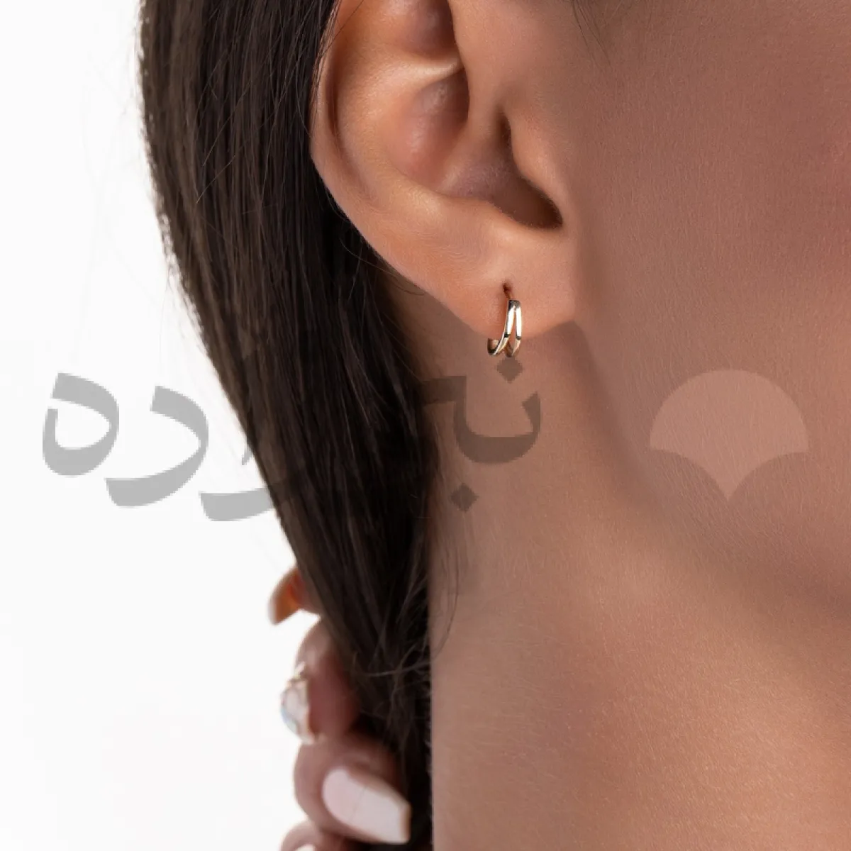 گوشواره چفتی گرد دوخط E045