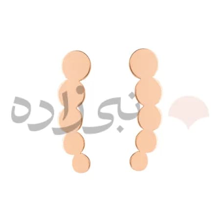 گوشواره لیزری میخی چند دایره طلا E022
