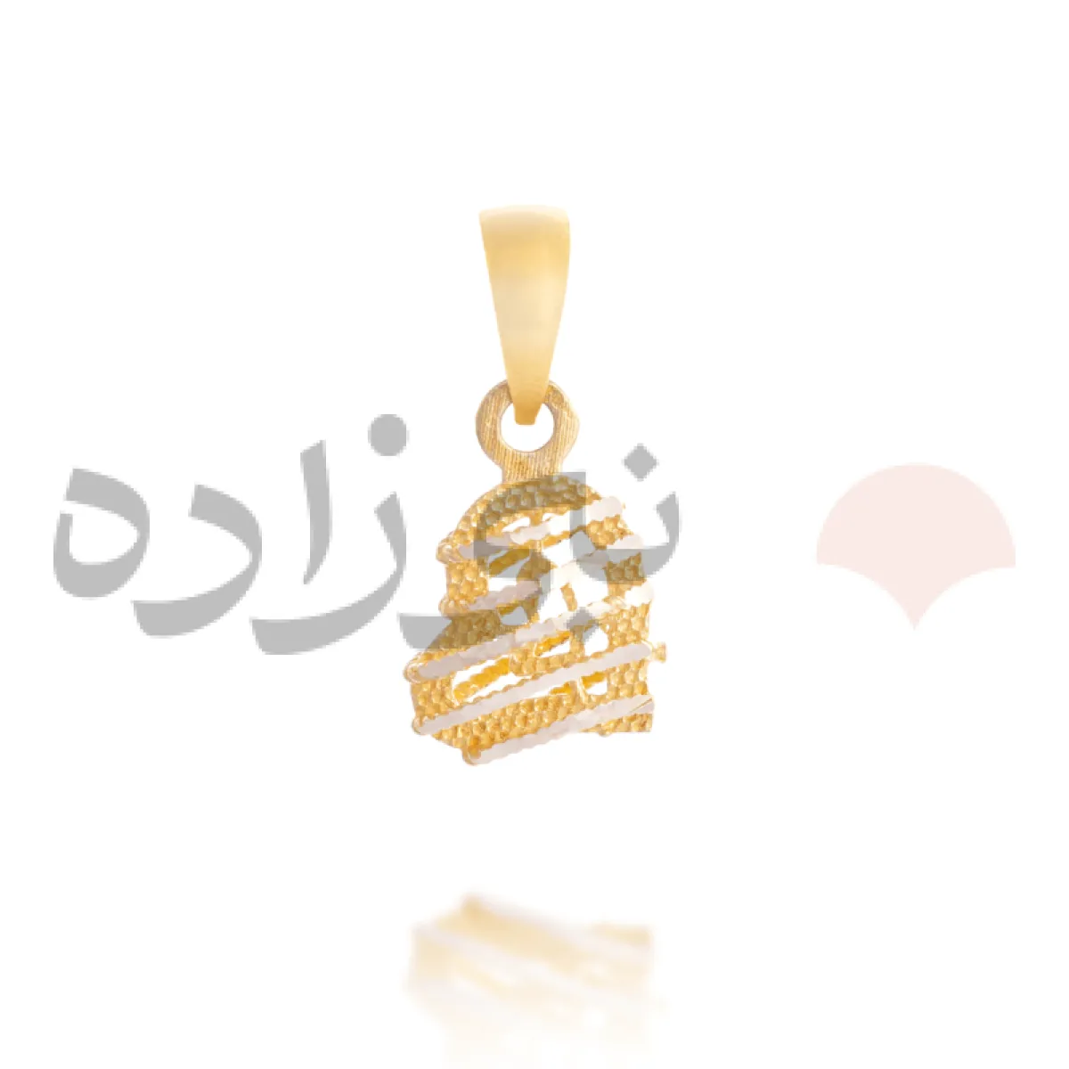 پلاک طلا قلب تراش خورده آویز کج C022
