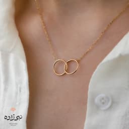 گردنبند مفتولی دو حلقه طلا N214