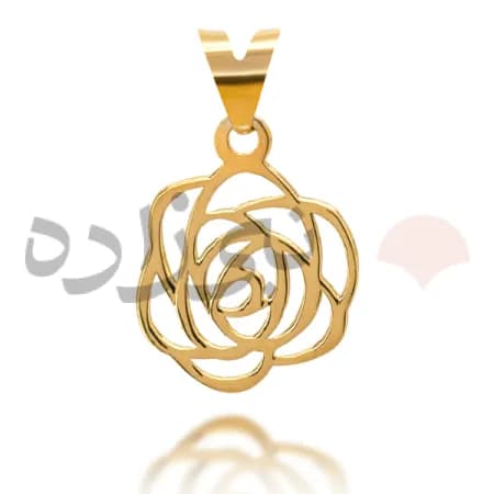 پلاک طلا لیزری گل رز C013