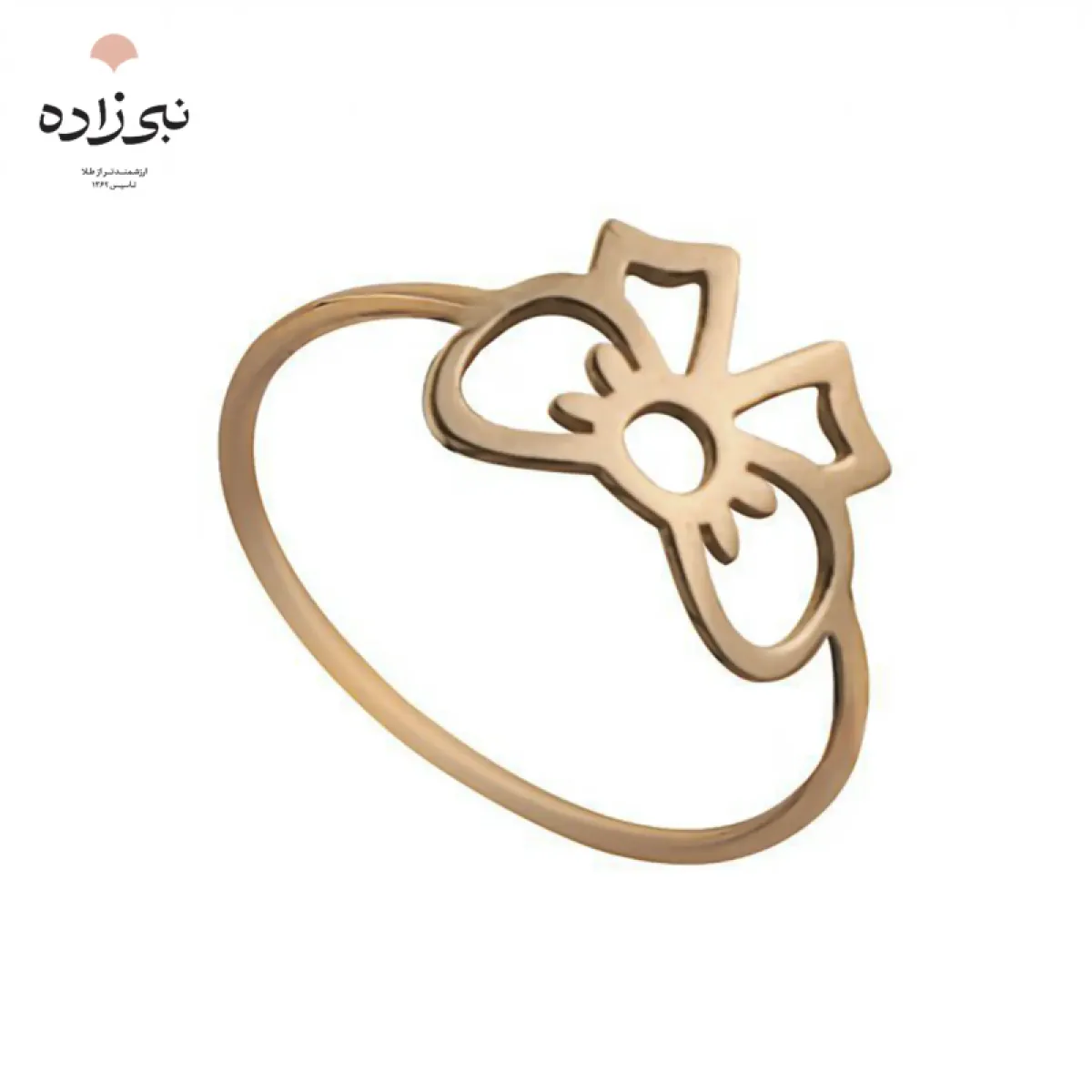 انگشتر دکوراتیو پاپیون تو خالی R060