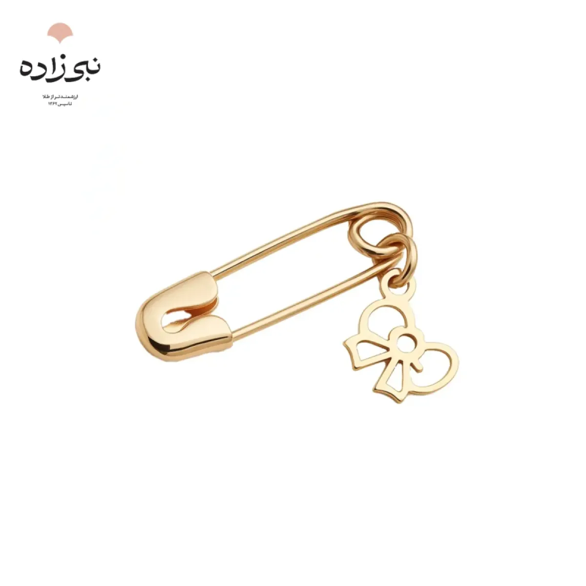 سنجاق سینه کودک پاپیون طلا P006