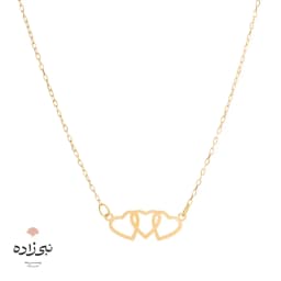 گردنبند لیزری سه قلب طلا N021