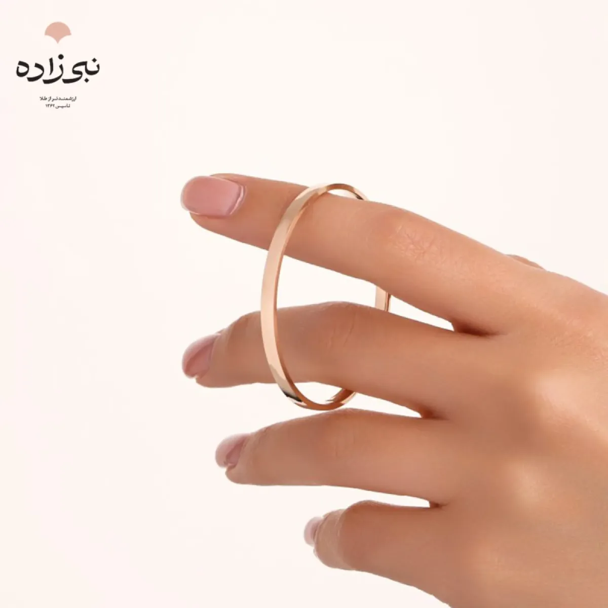 النگو آینه ای نیم پهن بچگانه سایز سه B213