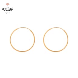 گوشواره حلقه ای ساده قطر 2.5 سانت طلا E050