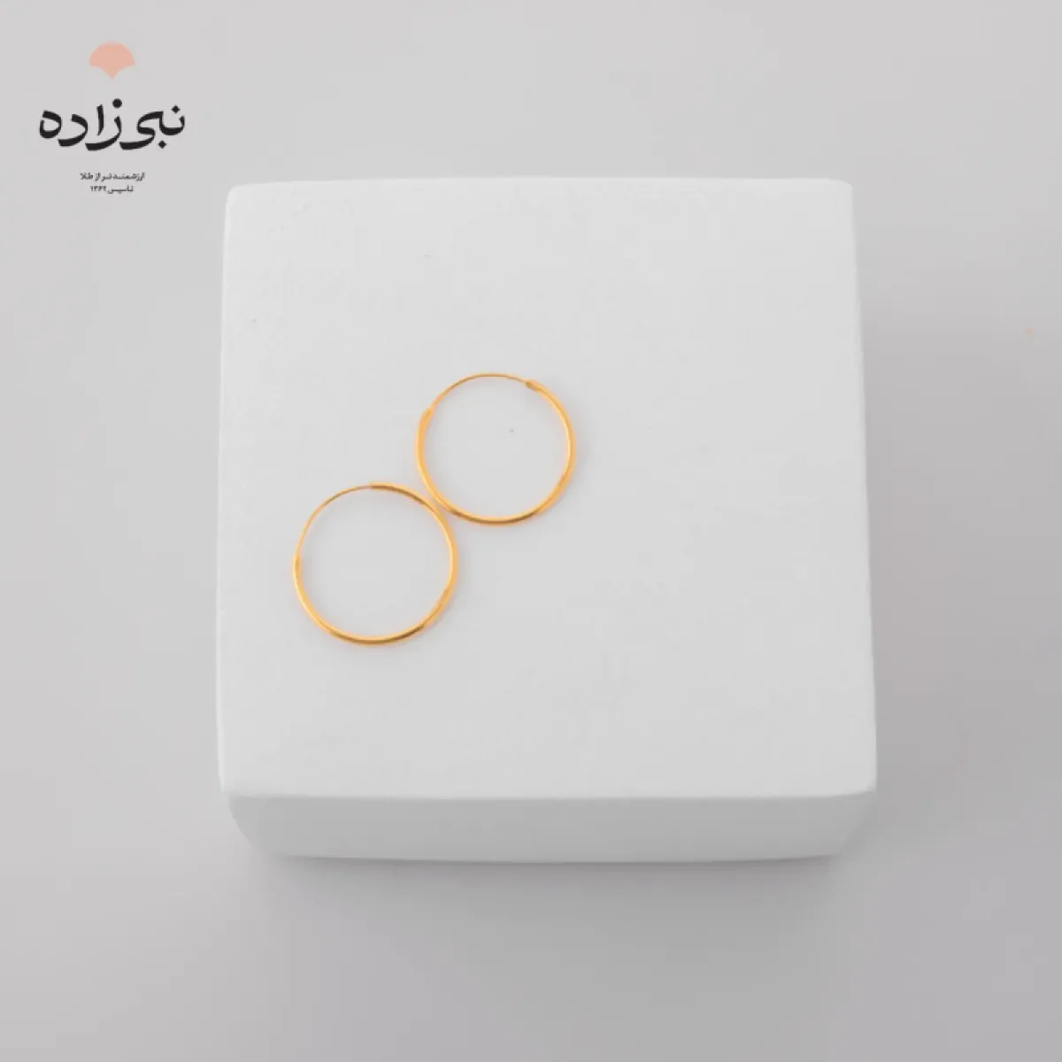 گوشواره طلا حلقه ای ساده قطر 1.5 سانت E003