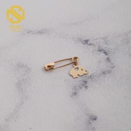 سنجاق سینه کودک فیل طلا P003