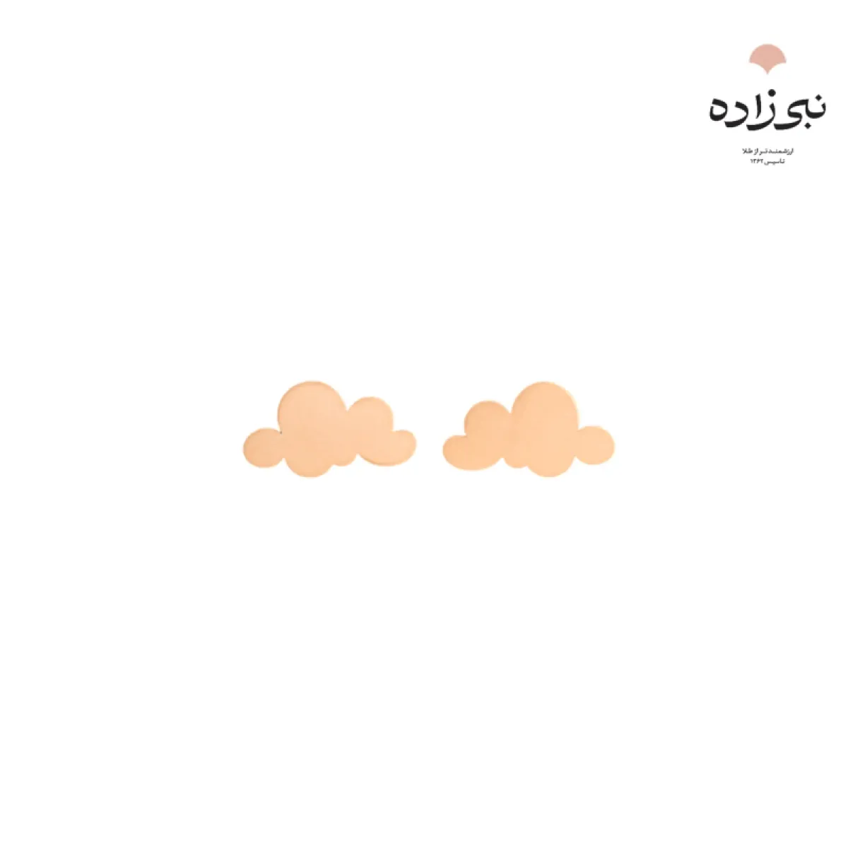گوشواره لیزری میخی ابر طلا E025