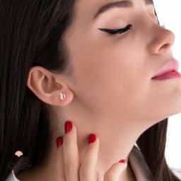 گوشواره لیزری میخی انار E053