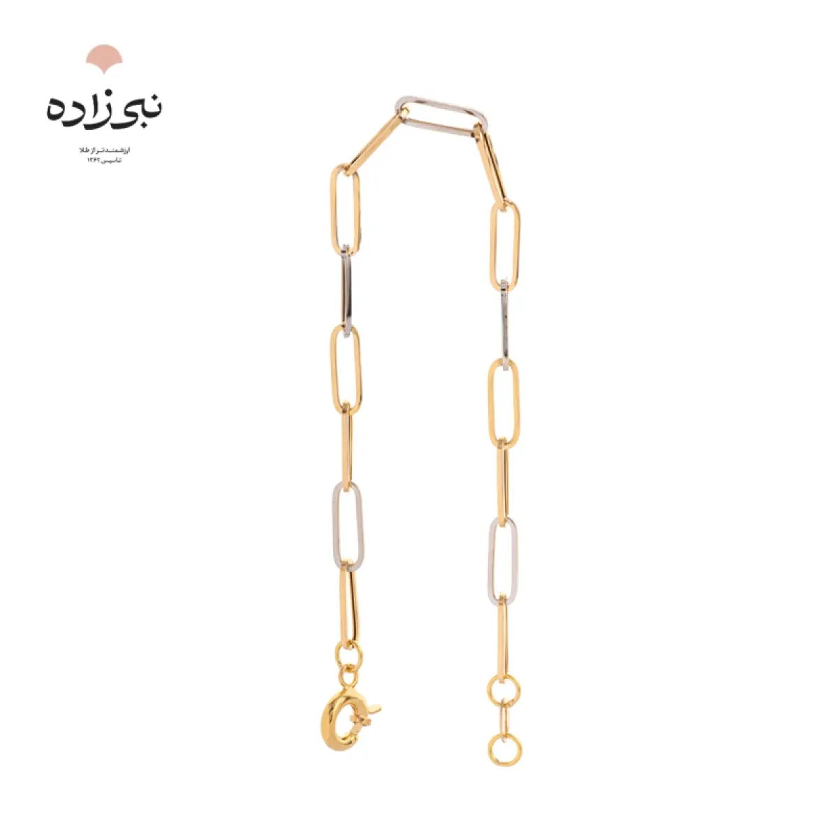 دستبند طلا اسپرینت بافت دو B016