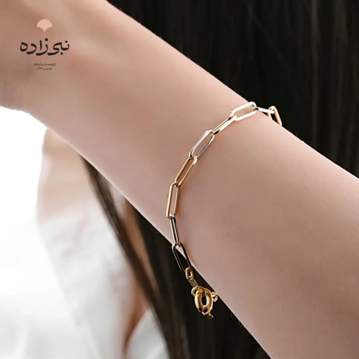 دستبند طلا اسپرینت بافت دو B016