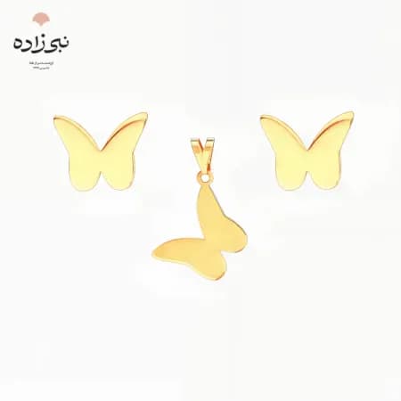 نیم ست پروانه تخت طلا H001