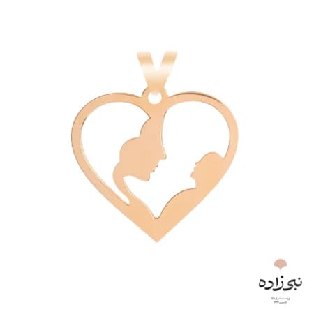 پلاک طلا مادر و فرزند قلب C036
