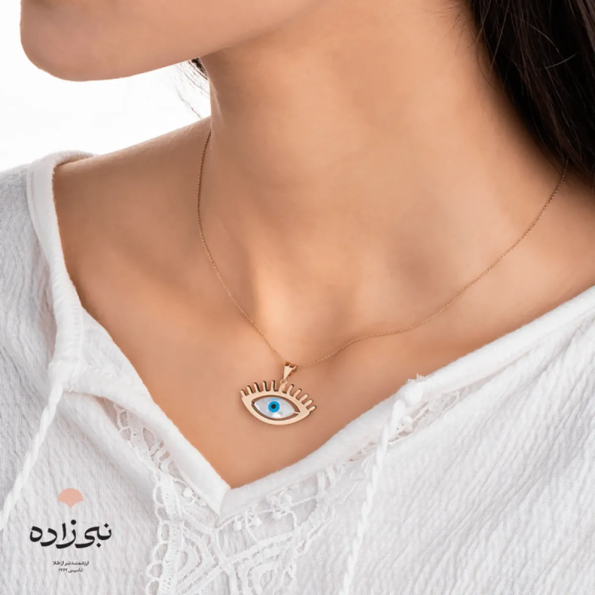 پلاک طلا چشم نظر C027
