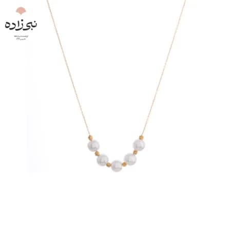 گردنبند تلفیقی البرنادو و پنج مروارید N098