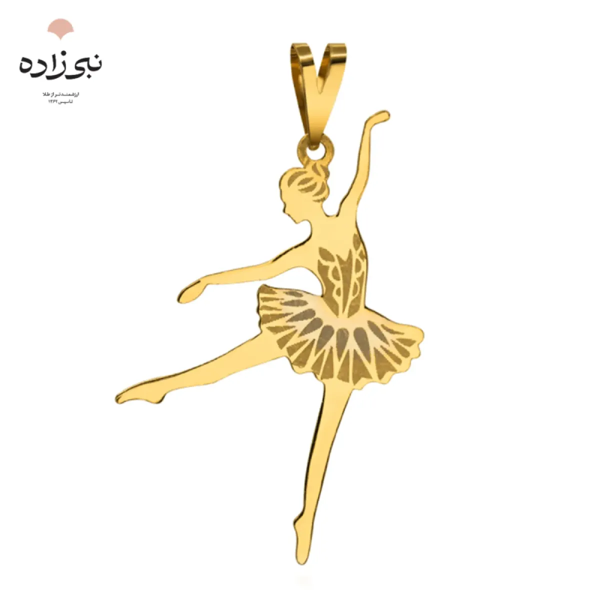 پلاک بالرین طلا C009