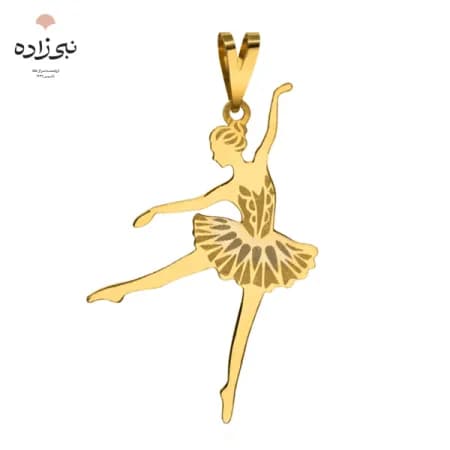 پلاک بالرین طلا C009