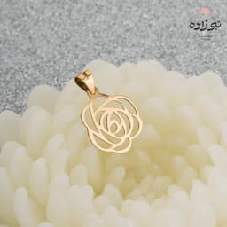 پلاک طلا لیزری گل رز C013