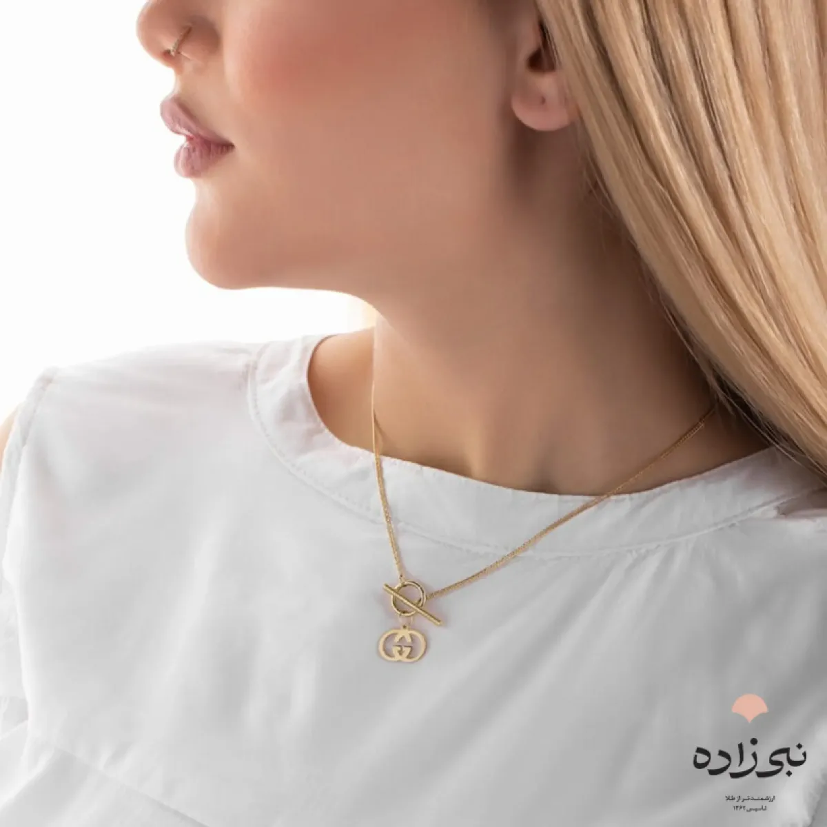 گردنبند تیفانی آویز گوچی طلا N056