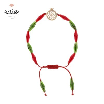 دستبند سنگی انار و ماندالا طلا B264