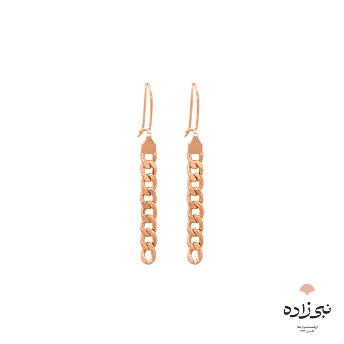 گوشواره طلا کارتیه لختی بافت 1 E001