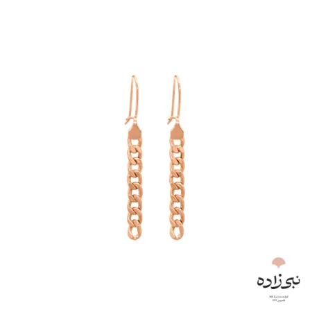 گوشواره طلا کارتیه لختی بافت 1 E001